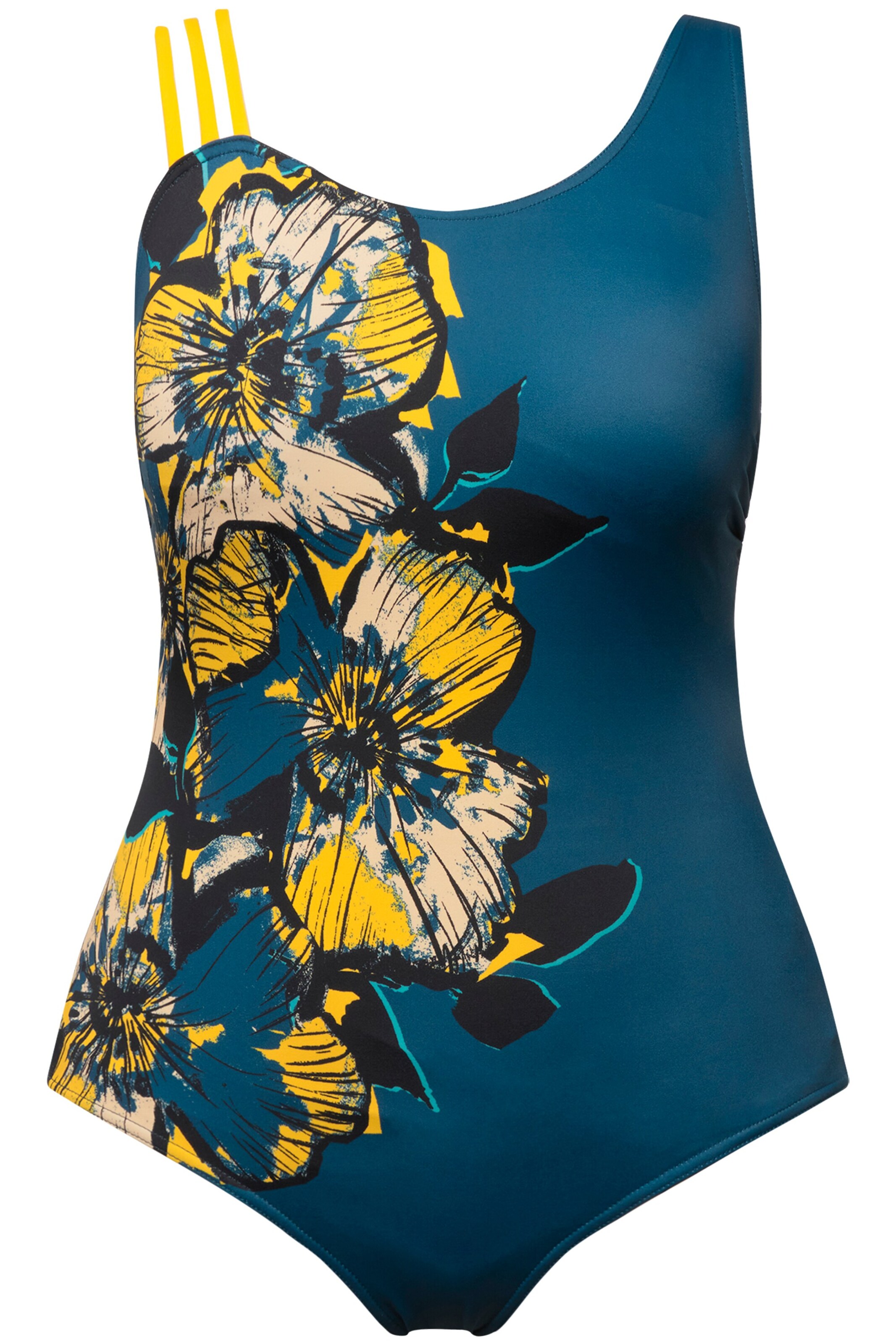 Ulla Popken T-shirt Swimsuit in Blue: front