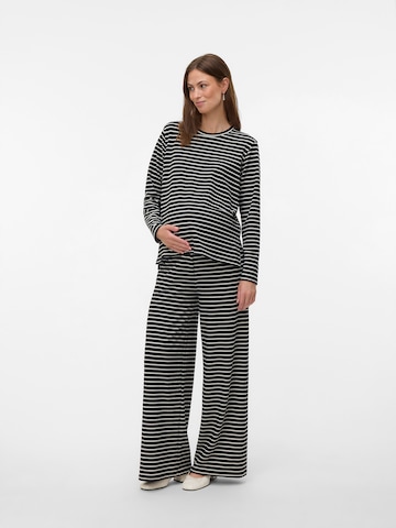 MAMALICIOUS - Pierna ancha Pantalón 'MLAmila' en negro