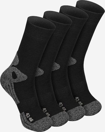 celodoro Athletic Socks 'Trekking Exclusive' in Black: front