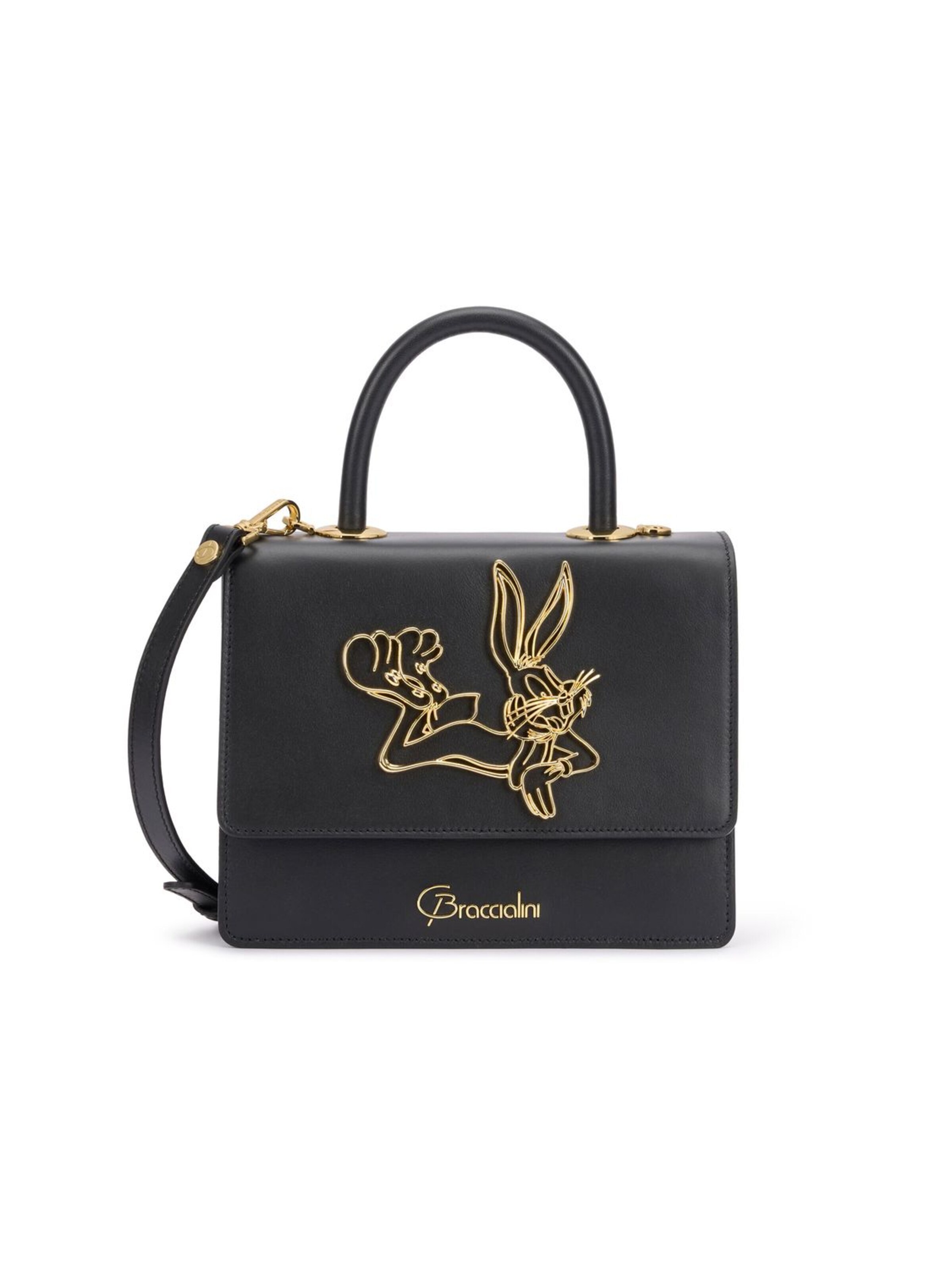 Braccialini - Bolso de mano 'Audrey Bugs Bunny' en negro: frente