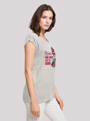 T-shirt 'Anti Valentinstag Roses are red' F4NT4STIC en gris
