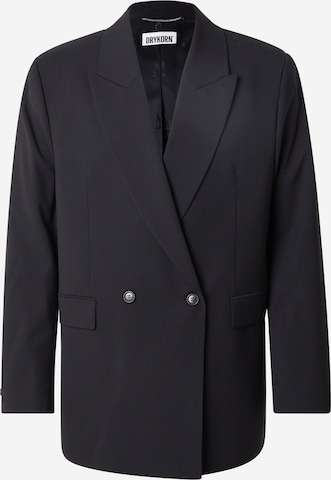 DRYKORN Regular Fit Business pikkutakki 'LOGEN' värissä musta: etupuoli