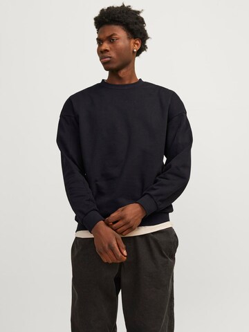 JACK & JONES Sweatshirt 'JCOStagger' in Zwart: voorkant