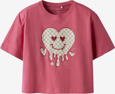 NAME IT T-Krekls 'NKFKAREN', krāsa - tumši bēšs / rozā / balts, Preces skats