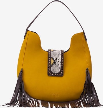 Borsa a spalla di IZIA in giallo: frontale