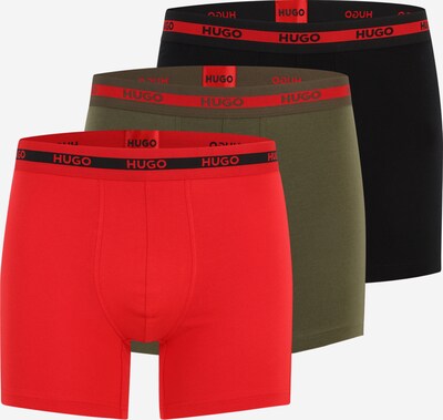 HUGO Boxers 'PLANET' em verde mosqueado / vermelho / preto, Vista do produto