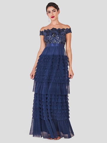 GODDIVA Jurk in Blauw: voorkant