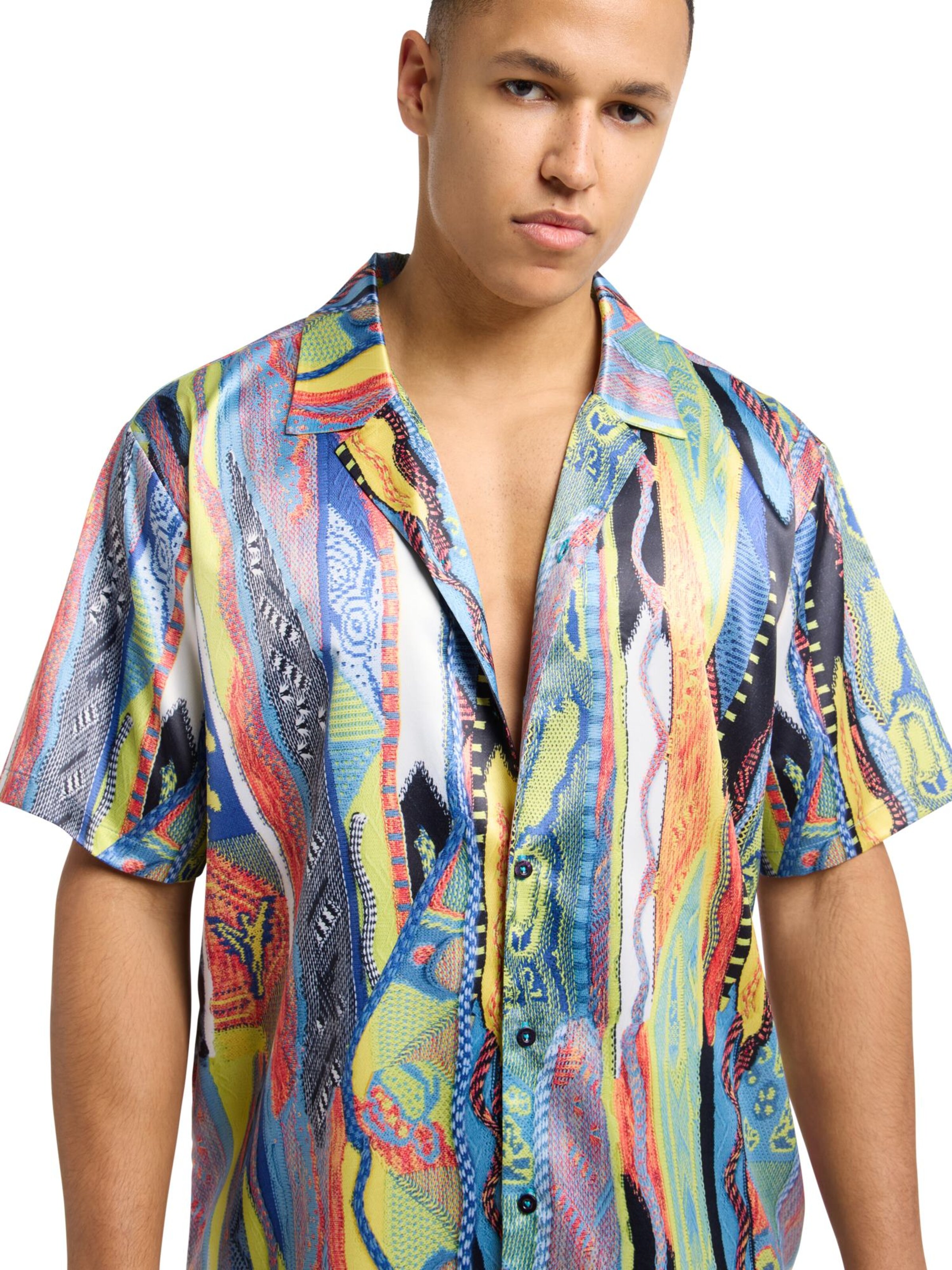 Carlo Colucci Comfort Fit Hemd 'Egetmann' in Mischfarben