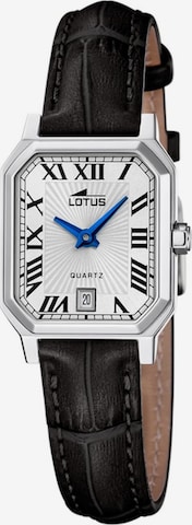 Lotus Analog Watch in Black: front