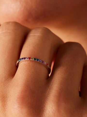Lucardi Ring 'Colourful' in Zilver