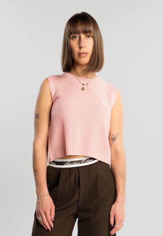 Another Cotton Lab Bodywarmer in Roze: voorkant