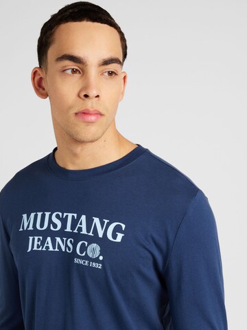 MUSTANG - Camisa 'ASHEVILLE' em azul