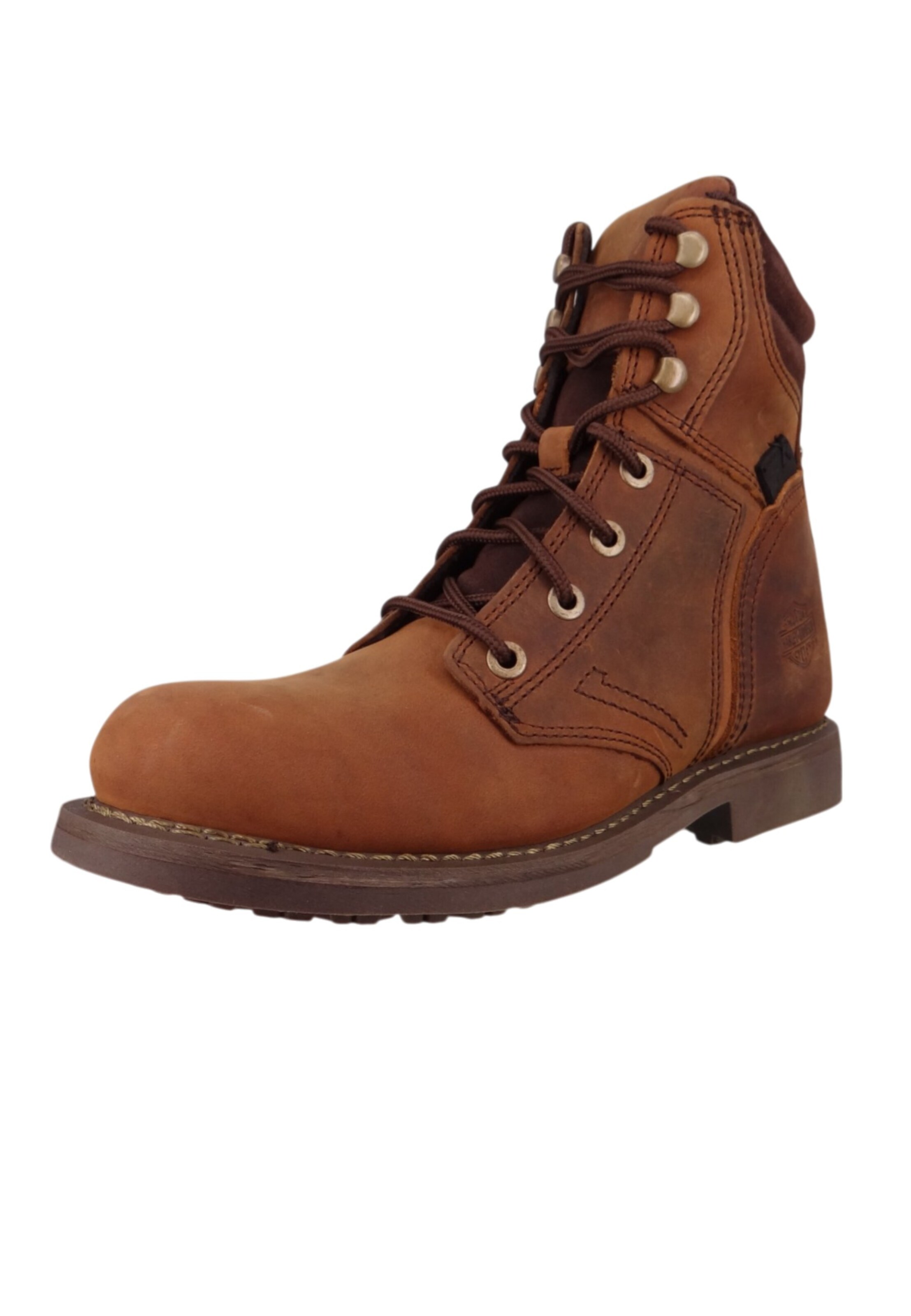 Harley Davidson Schnürboots 'Darnel' in Braun: Vorderseite