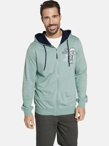 Jan Vanderstorm Zip-Up Hoodie ' Garrelf ' in Green: front