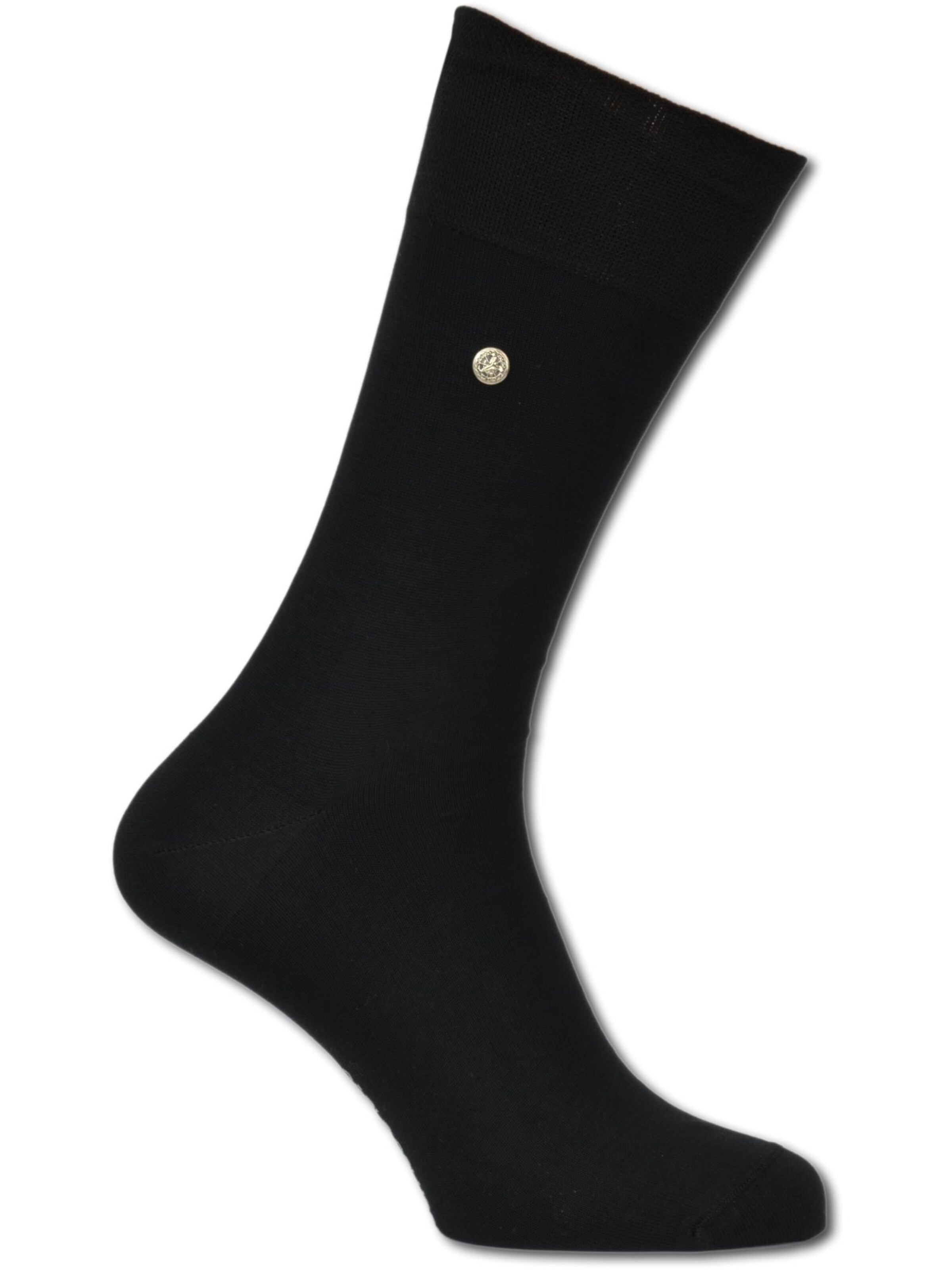 Carlo Colucci Socken 'Firenze' in Schwarz: Vorderseite