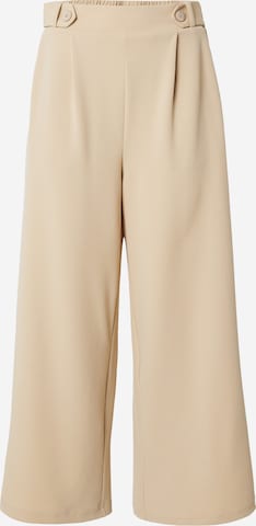 Loosefit Pantaloni con pieghe di QS in beige: frontale