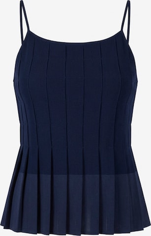 mėlyna Guido Maria Kretschmer Women Megzta palaidinė be rankovių 'Ingrid': priekis