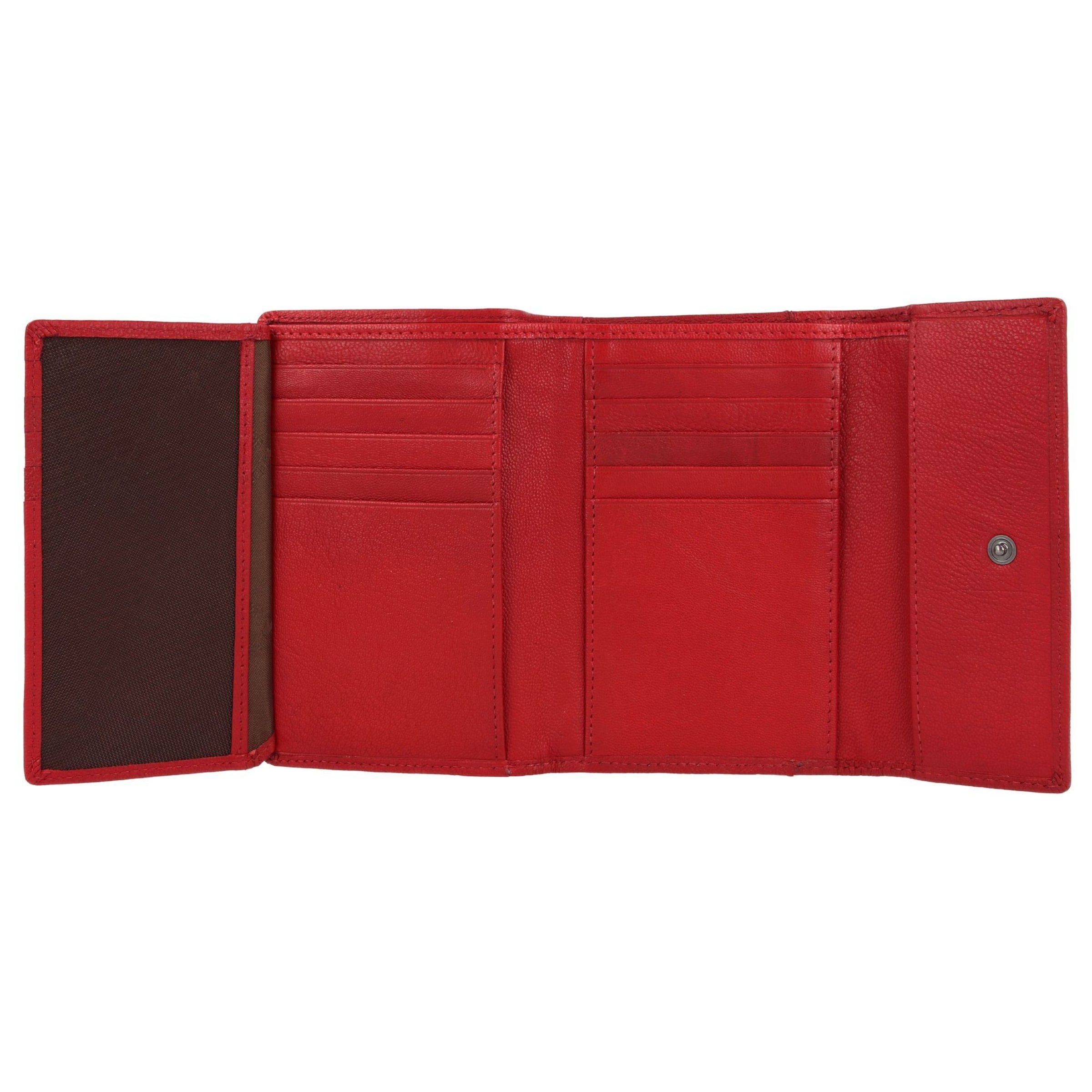 Braun Büffel Wallet 'Anna' in Red