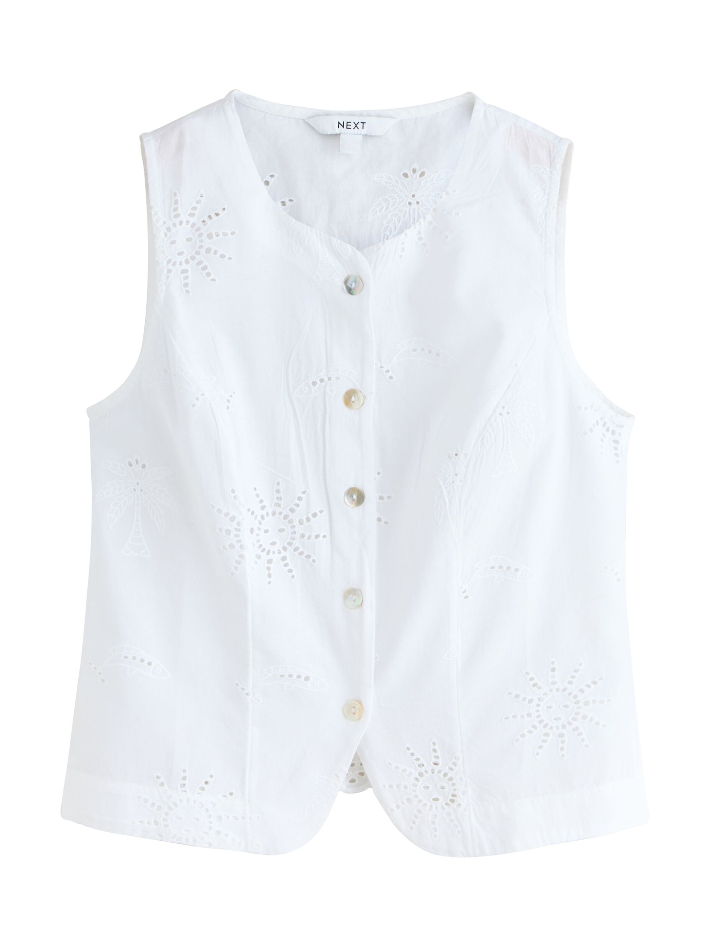 Next Weste in Weiß: Vorderseite