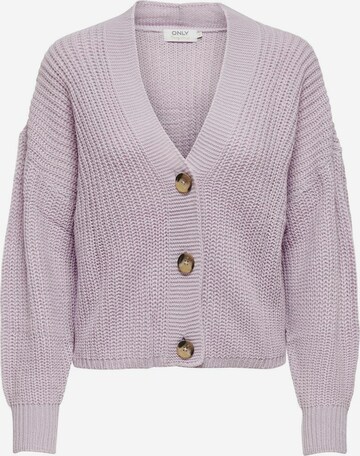 ONLY Knit Cardigan 'CAROL' in Purple: front