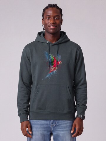 Felpa 'Papagei' di Watapparel in grigio: frontale