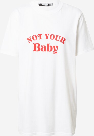 Missguided T-shirt en rouge / blanc, Vue avec produit