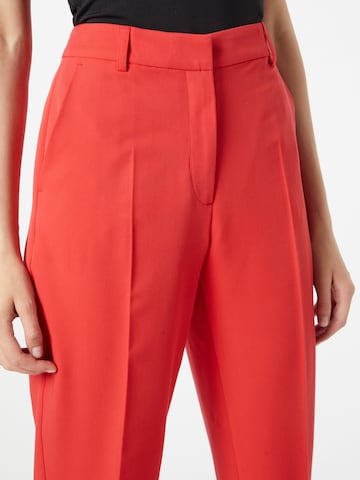 TAIFUN Regular Trousers with creases in Red