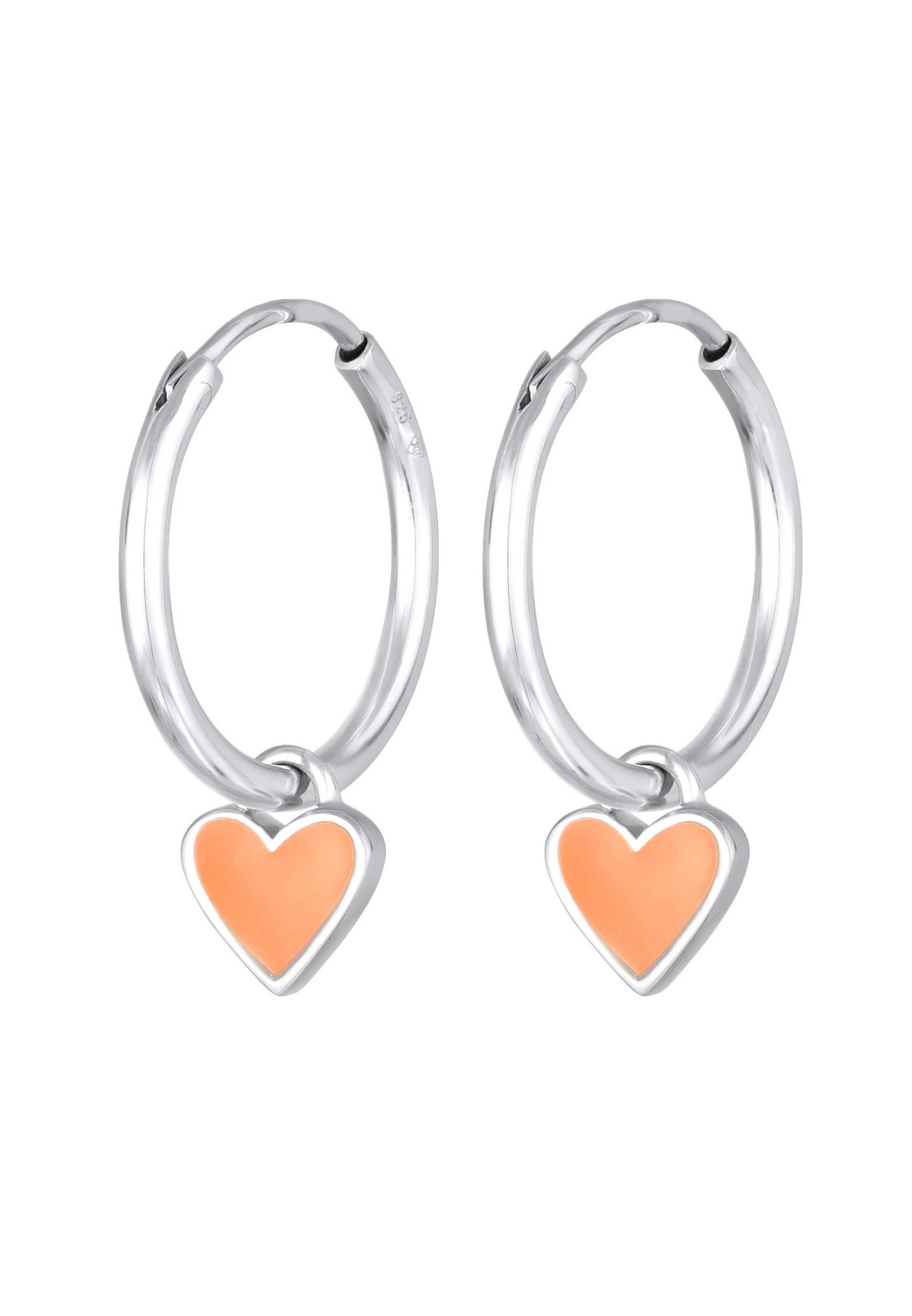 ELLI Oorbellen 'Herz' in Zilver: voorkant