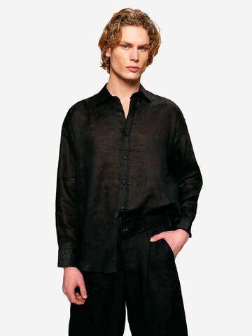 Giesto - Comfort Fit Camisa em preto: frente