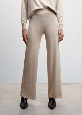 Wide leg Pantaloni 'Vieira' de la MANGO pe bej: față