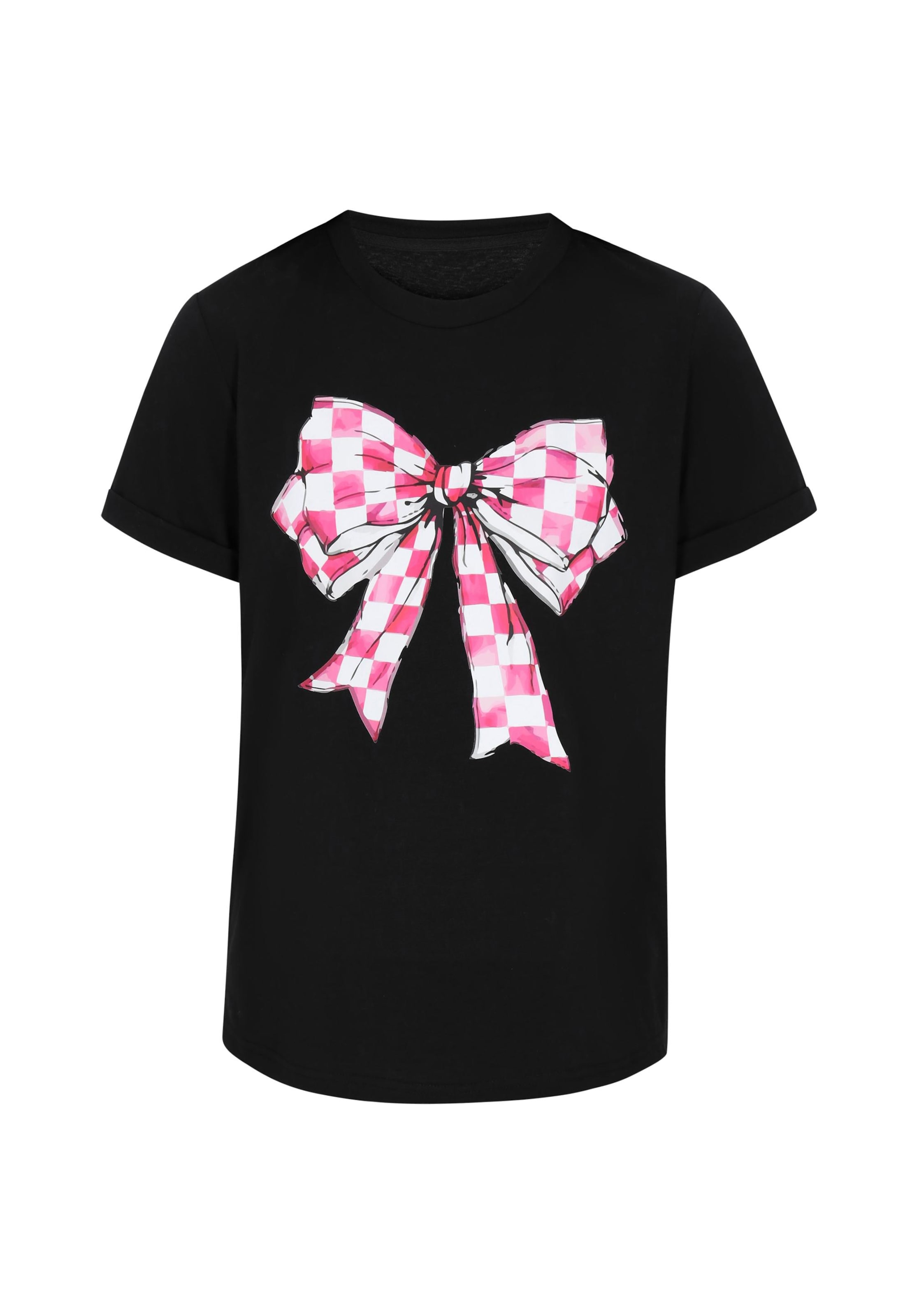 MIMO T-shirt en rose / rose / noir / blanc, Vue avec produit