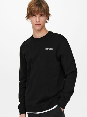 Only & Sons Sweatshirt in Schwarz