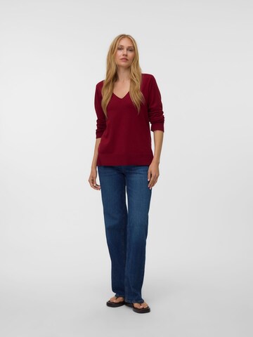 VERO MODA Sweater 'VMSilje' in Red