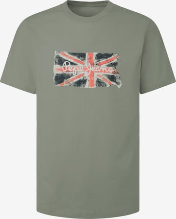 Pepe Jeans - Camiseta 'CLAG' en verde: frente