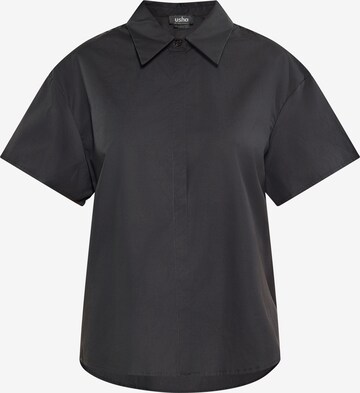 usha BLACK LABEL Bluse in Schwarz: predná strana