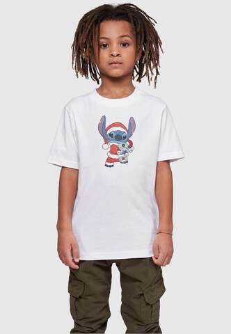ABSOLUTE CULT Shirt 'Lilo And Stitch- Christma' in Wit: voorkant