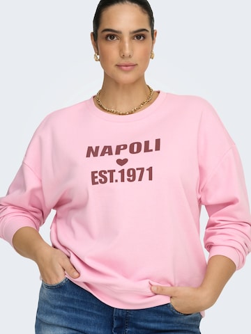 ONLY Carmakoma Свитшот 'CARSilda' в Ярко-розовый