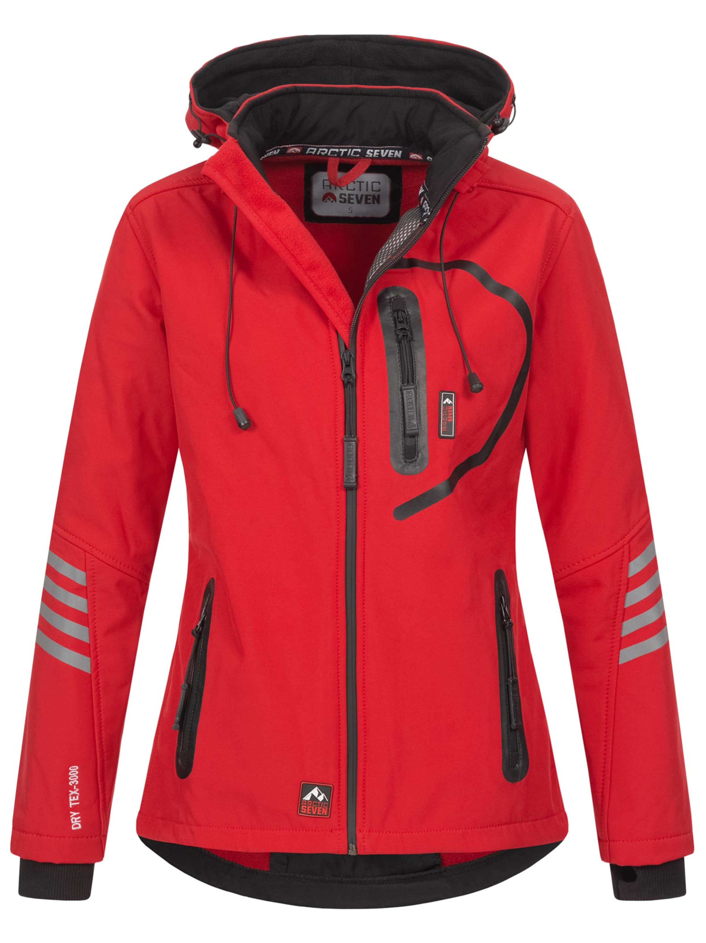 Arctic Seven Outdoorjacke in Rot: Vorderseite