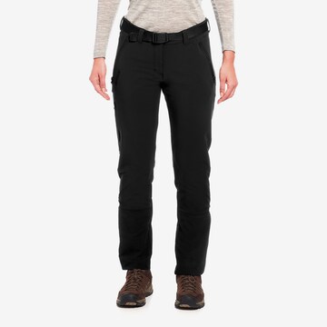 Maier Sports Slim fit Outdoor Pants 'Lana' in Black: front