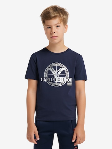 T-Shirt 'Canazza' Carlo Colucci en bleu : devant