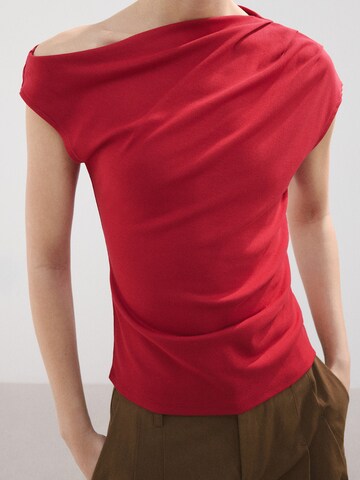MANGO Majica 'JULINE' | rdeča barva