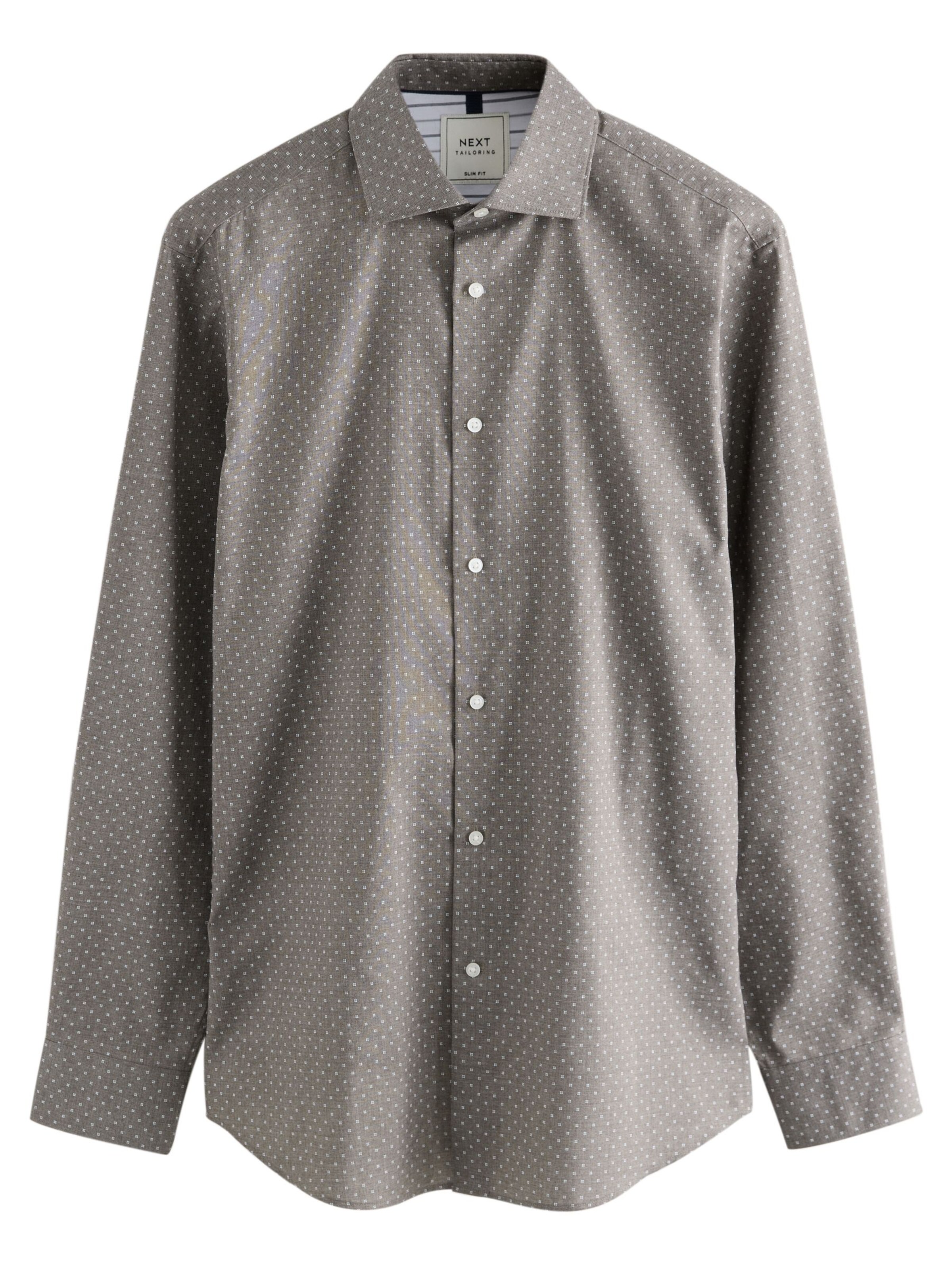 Next Классический крой Рубашка в Серый