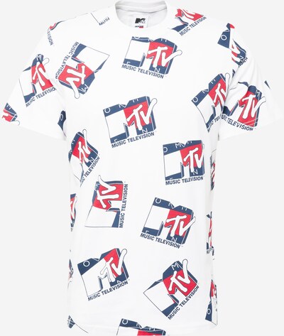 Tommy Jeans Shirt 'ABO TJU X MTV SS TEE 2' in dunkelblau / rot / weiß, Produktansicht