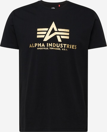 ALPHA INDUSTRIES T-Shirt in Schwarz: predná strana