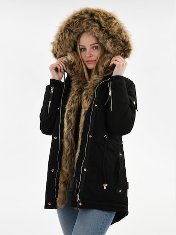 NAVAHOO Winterparka 'Daria' in Zwart