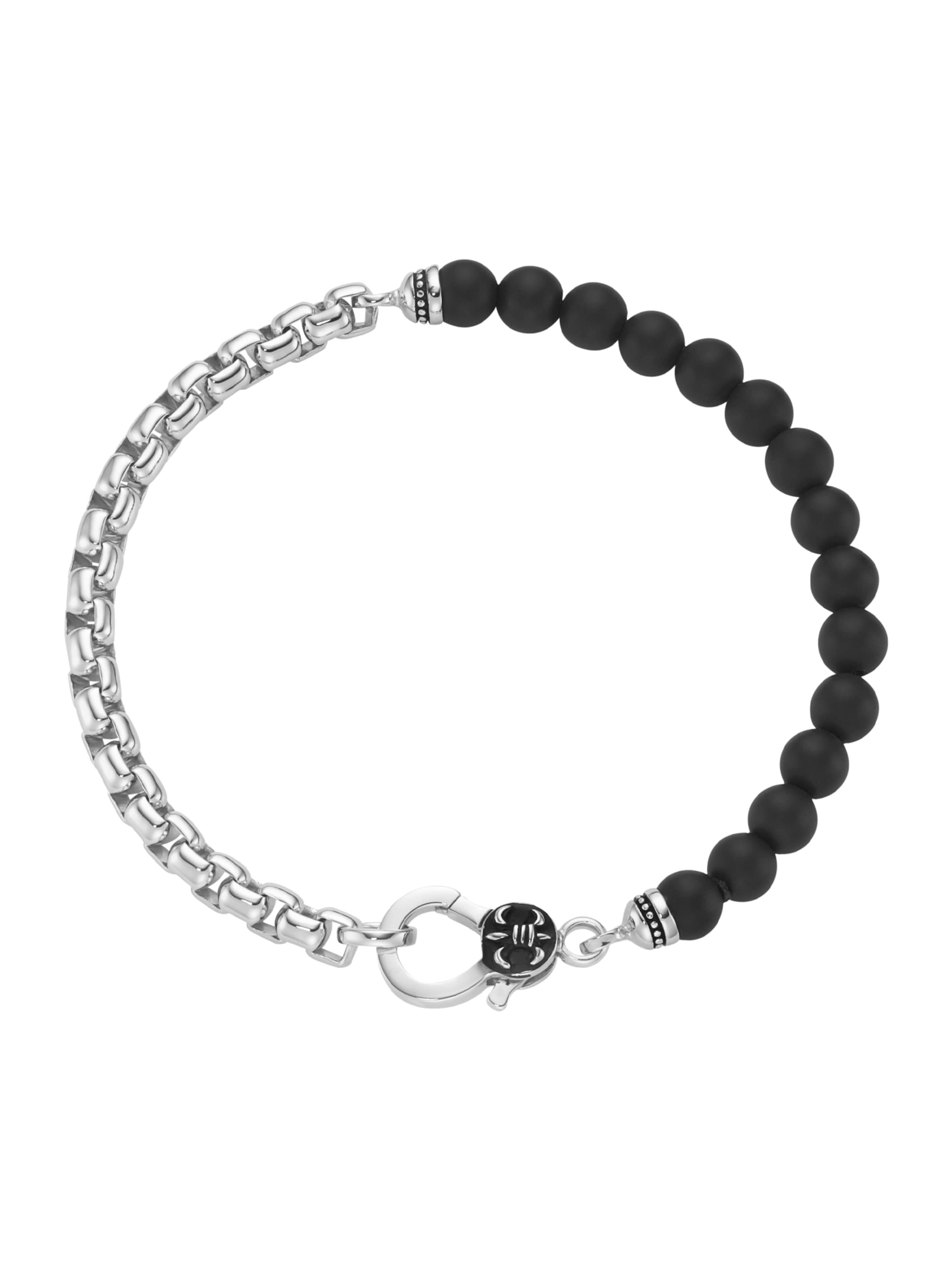 Giorgio Martello Milano Armband in Zwart: voorkant