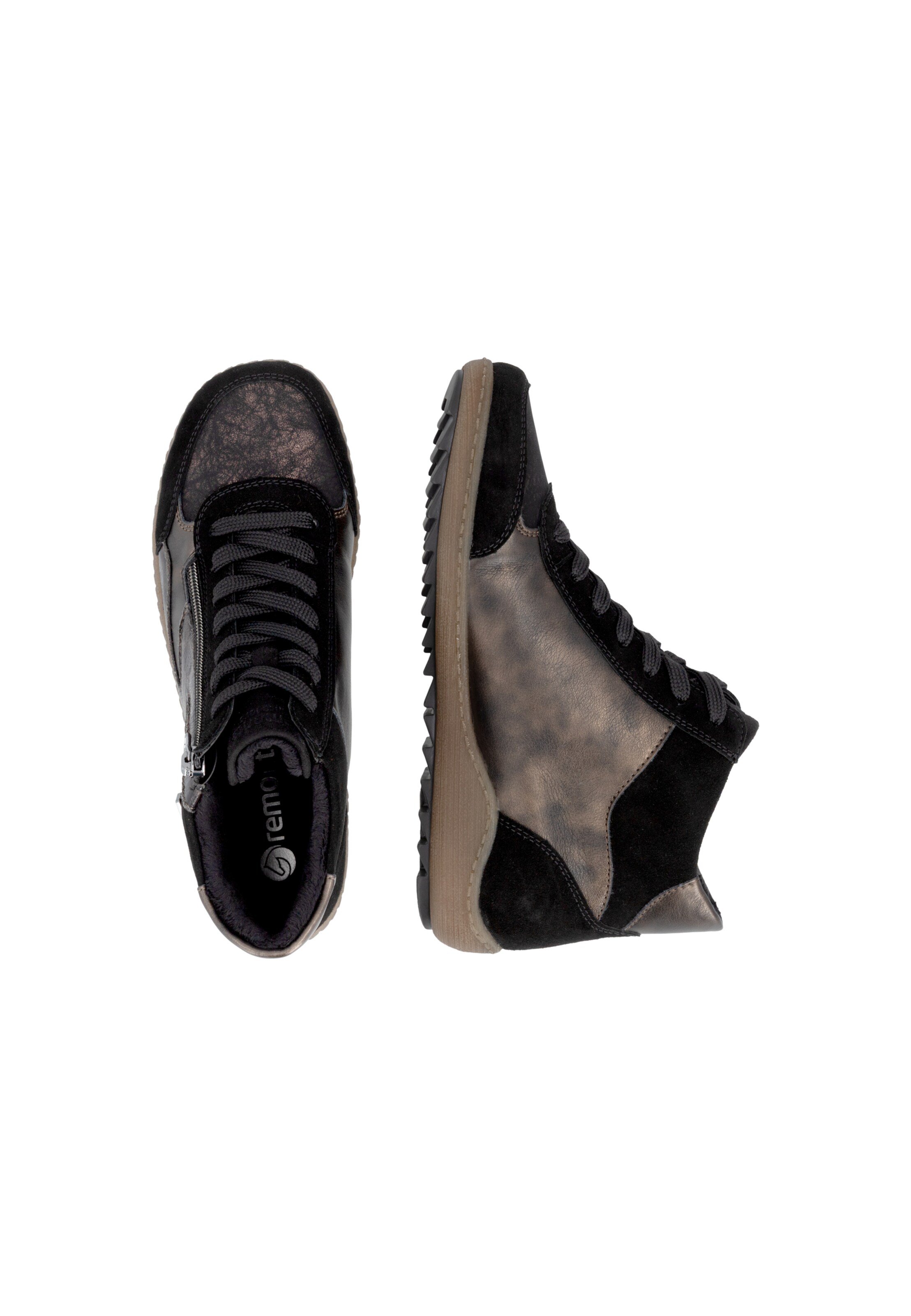 Baskets hautes ' R1452 ' REMONTE en noir