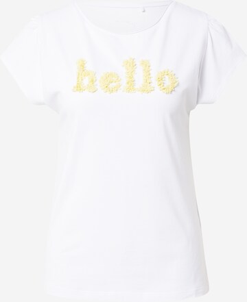 T-shirt TAIFUN en blanc : devant