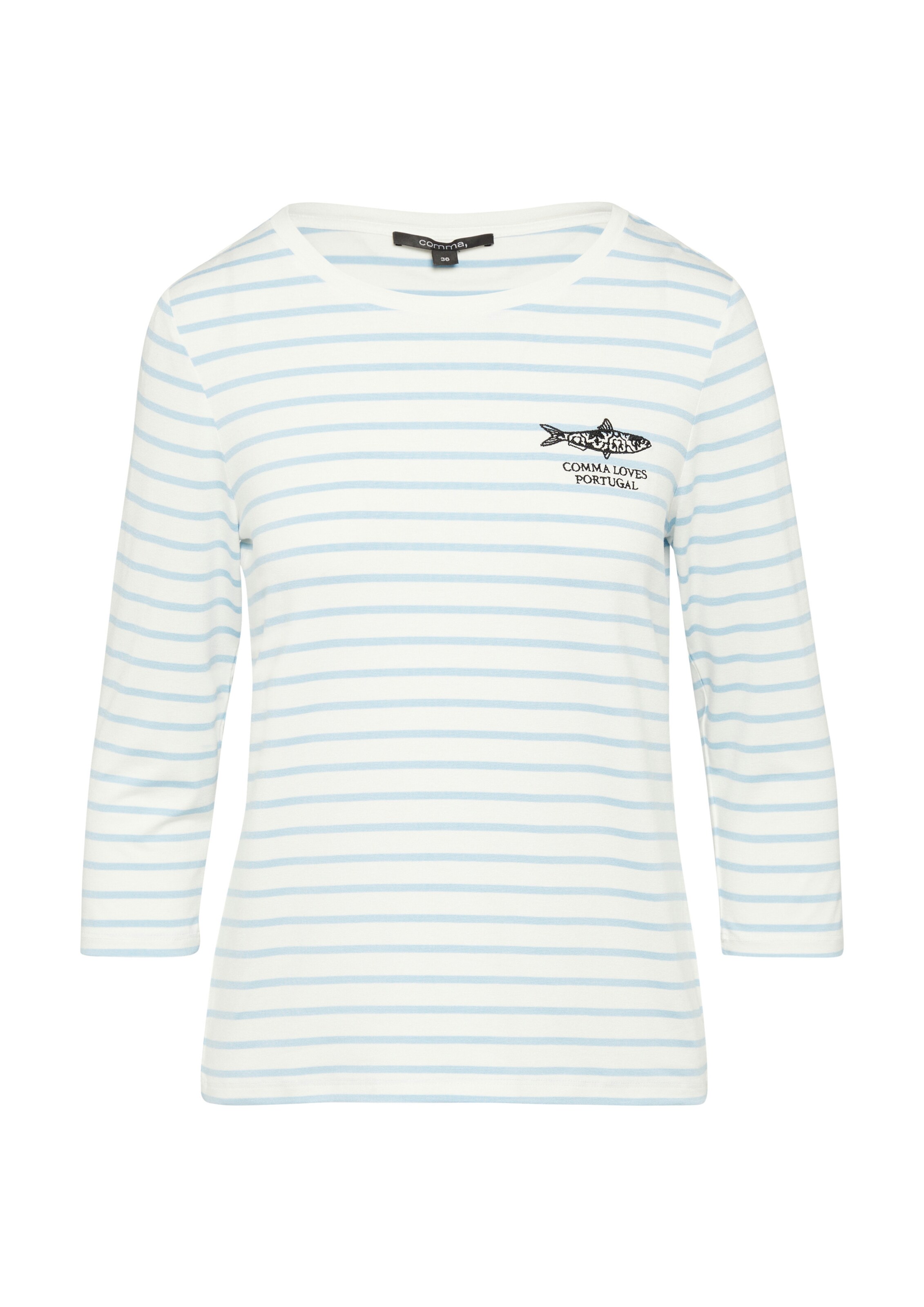 T-shirt COMMA en blanc : devant