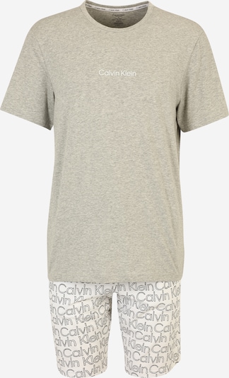 Pijama scurtă Calvin Klein Underwear pe gri amestecat / negru / alb, Vizualizare produs